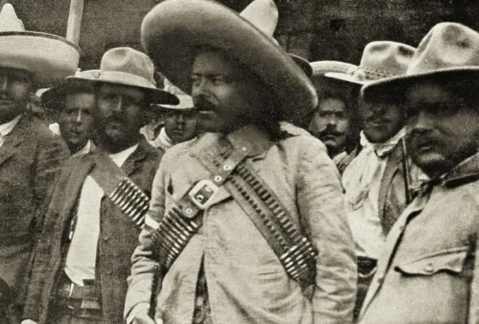 Framed Print : Villa, Pancho (1878-1923). Pancho Villa and his general staff, March 1913. AISA / Everett Collection**US SALES ONLY**
