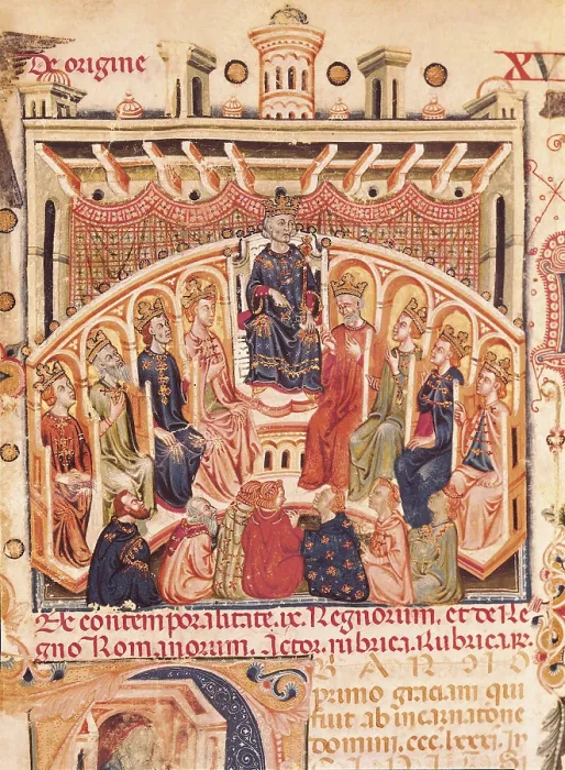 Framed Print : VINCENT of BEAUVAIS (1190-1264). Speculum historiale. ca. 1460. Speculum Historialis (14th c.). Meeting of nine kings. Gothic art. Miniature Painting. ITALY. Cava de Tirreni Framed Print : VINCENT of BEAUVAIS (1190-1264). Speculum historiale. ca. 1460. Speculum Historialis (14th c.). Meeting of nine kings. Gothic art. Miniature Painting. ITALY. Cava de Tirreni
