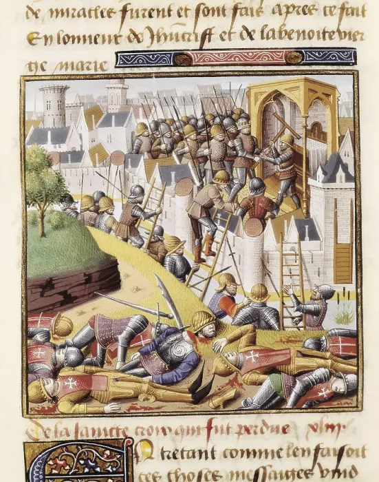 Framed Print : VINCENT of BEAUVAIS (1190-1264). Speculum historiale. ca. 1460. Crusades. Lost of the Holy Cross. Fol Framed Print : VINCENT of BEAUVAIS (1190-1264). Speculum historiale. ca. 1460. Crusades. Lost of the Holy Cross. Fol