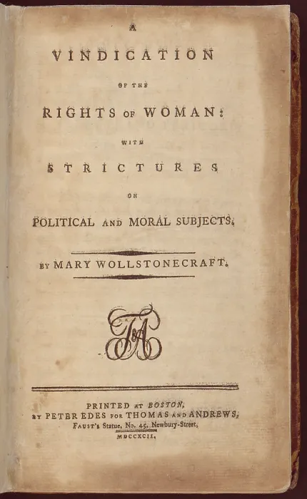 Framed Print : VINDICATION OF THE RIGHTS OF WOMEN; WITH STRICTURES ON POLITICAL AND MORAL SUBJECTS