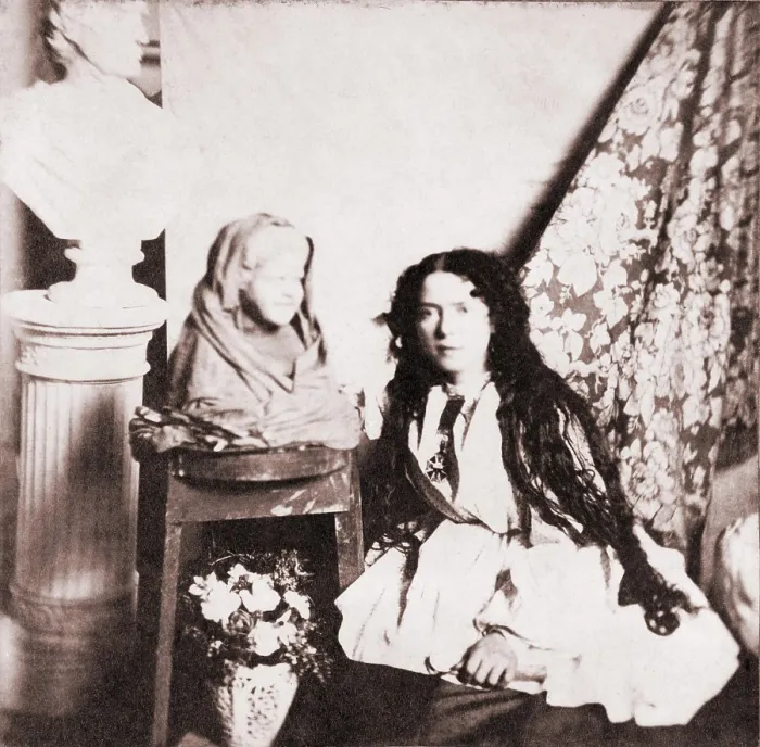 Framed Print : Vinnie Ream Hoxie (1847-1914), American sculptor received an important commission for sculpture of Abraham Lincoln in 1866 when she was only 18 years old