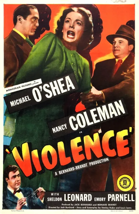 Framed Print : VIOLENCE, US poster, Nancy Coleman (center), 1947