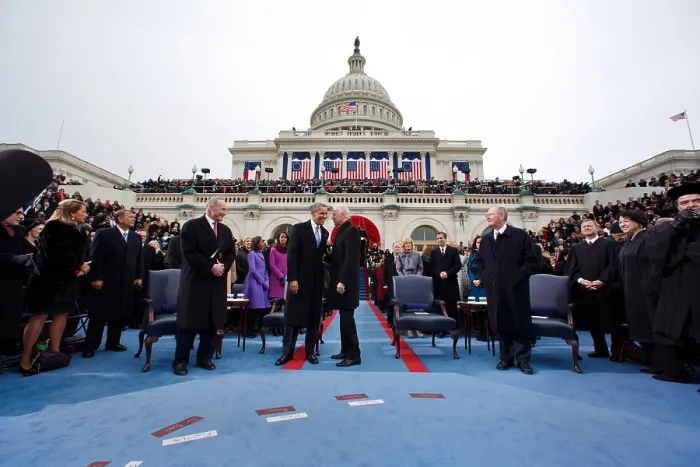 Framed Print : VIPS at inaugural swearing-in ceremony, Jan. 21, 2013