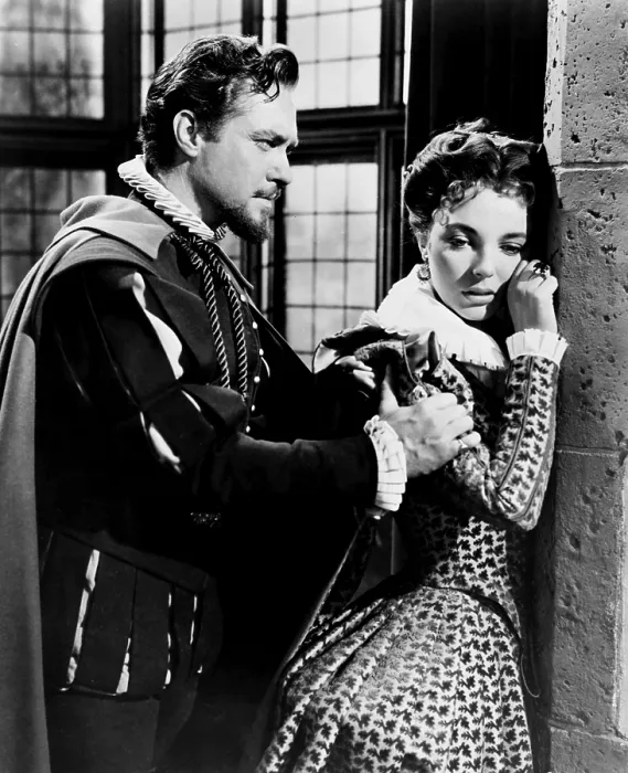 Framed Print : THE VIRGIN QUEEN, from left, Richard Todd, Joan Collins, 1955, TM & copyright 20th Century Fox Film Corp. All rights reserved