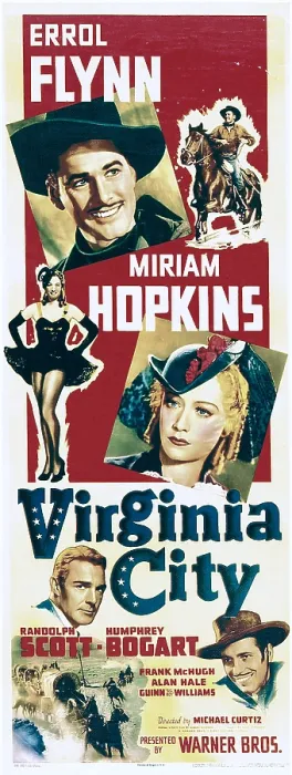 Framed Print : VIRGINIA CITY, from top: Errol Flynn, Miriam Hopkins, bottom left: Randolph Scott, 1940 Framed Print : VIRGINIA CITY, from top: Errol Flynn, Miriam Hopkins, bottom left: Randolph Scott, 1940