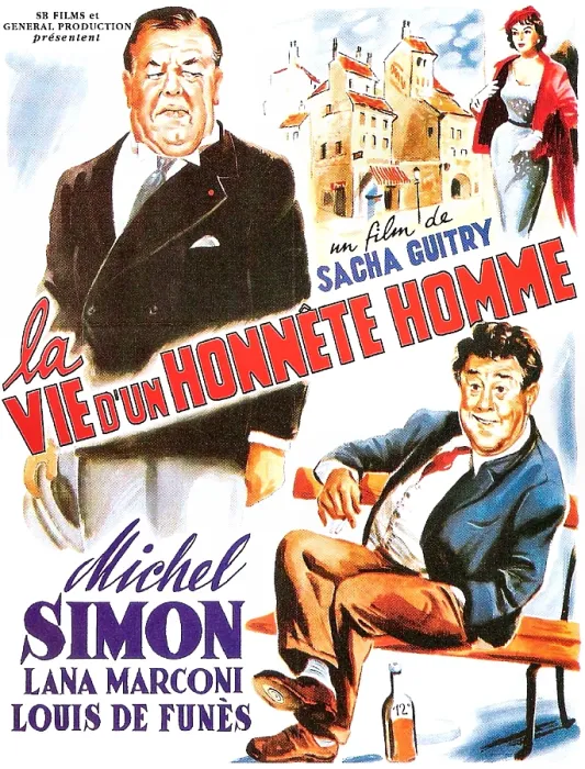 Framed Print : THE VIRTUOUS SCOUNDREL, (aka LA VIE D'UN HONNETE HOMME), French poster art, bottom right: Michel Simon, 1953 Framed Print : THE VIRTUOUS SCOUNDREL, (aka LA VIE D'UN HONNETE HOMME), French poster art, bottom right: Michel Simon, 1953