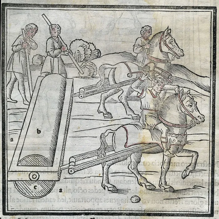Framed Print : VITRUVIUS, Marcus Vitrubius Pollio (1th century BC). 'De Architectura' (On Architecture). Edition executed in Venice (1511). Illustration from the 10th book. Xylography
