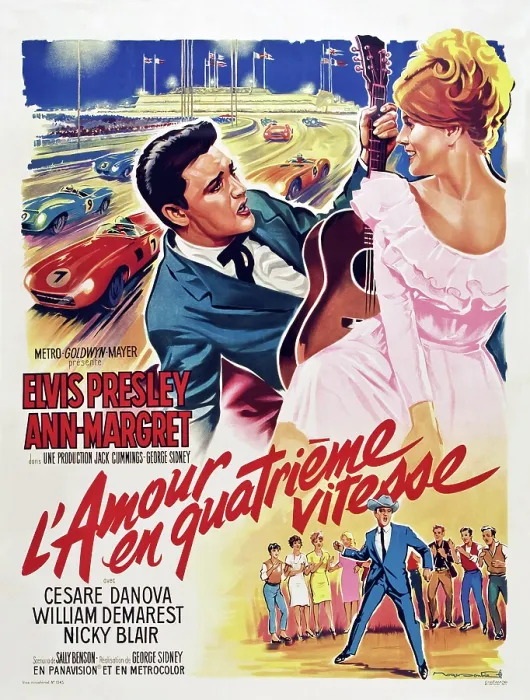 Framed Print : VIVA LAS VEGAS (aka L'AMOUR EN QUATRIEME VITESSE), from left: Elvis Presley, Ann-Margret on French poster art, 1964 Framed Print : VIVA LAS VEGAS (aka L'AMOUR EN QUATRIEME VITESSE), from left: Elvis Presley, Ann-Margret on French poster art, 1964