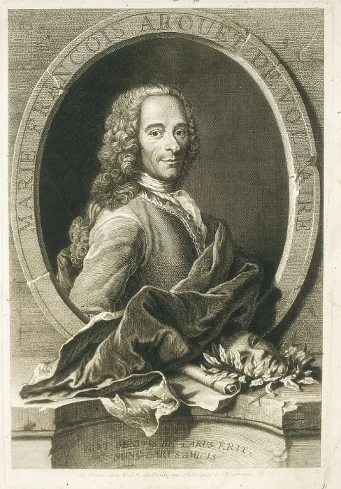 Framed Print : VOLTAIRE, Franois-Marie Arouet, also known as (1694-1778). Engraving. SPAIN. Madrid. National Library. AISA / Everett Collection**US SALES ONLY** Framed Print : VOLTAIRE, Franois-Marie Arouet, also known as (1694-1778). Engraving. SPAIN. Madrid. National Library. AISA / Everett Collection**US SALES ONLY**