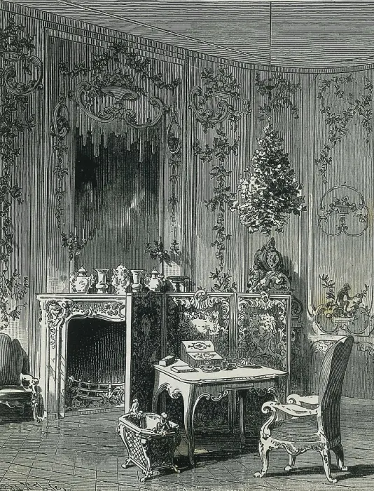 Framed Print : Voltaire's room at Sans Souci Palace in Potsdam. Engraving. AISA / Everett Collection**US SALES ONLY**