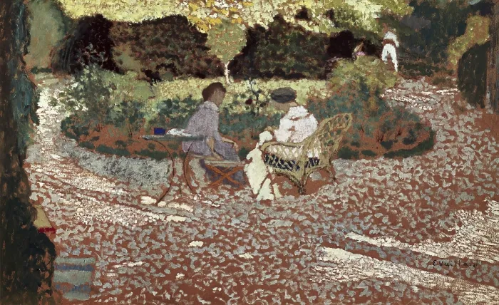 Framed Print : VUILLARD, Edouard (1868-1940). Repast in a garden. 1894-1895. Symbolism. Les Nabis. Oil on canvas. RUSSIA. Moscow. Pushkin Museum of Fine Arts Framed Print : VUILLARD, Edouard (1868-1940). Repast in a garden. 1894-1895. Symbolism. Les Nabis. Oil on canvas. RUSSIA. Moscow. Pushkin Museum of Fine Arts