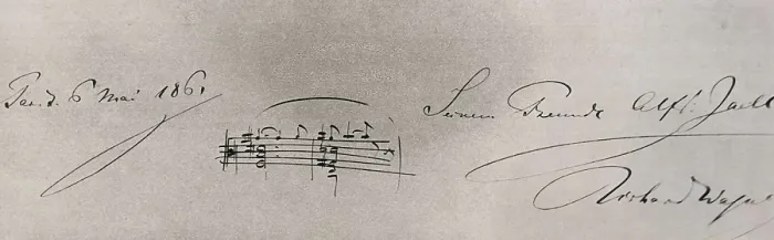 Framed Print : WAGNER, Richard (1813-1883). Score and handwriting signature by Wagner. AISA / Everett Collection**US SALES ONLY** Framed Print : WAGNER, Richard (1813-1883). Score and handwriting signature by Wagner. AISA / Everett Collection**US SALES ONLY**