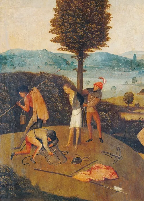 Framed Print : The wagon of hay (hay Triptych) - The journey of life, by Van Aeken Joren Anthoniszoon known as Bosch Hieronymus, 16th Century, 1500 -1500 about, oil on panel