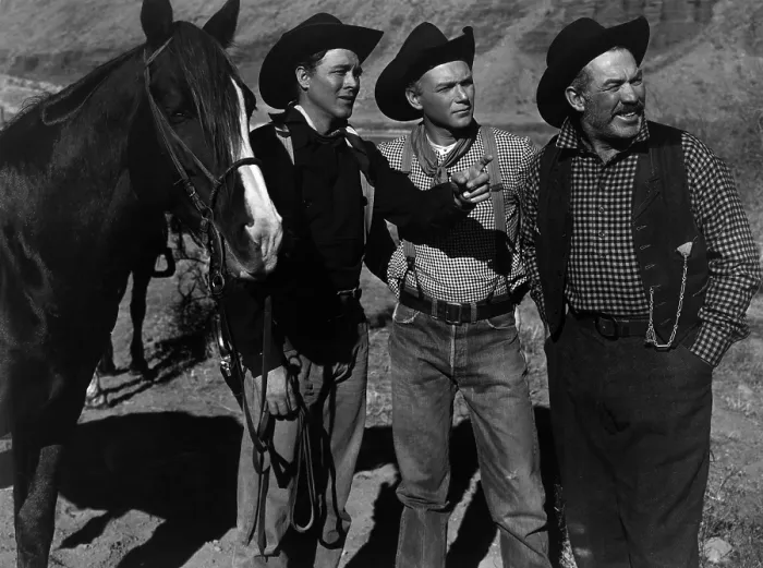 Framed Print : WAGON MASTER, (aka WAGONMASTER), Ben Johnson, Harry Carey, Jr. Ward Bond, 1950 Framed Print : WAGON MASTER, (aka WAGONMASTER), Ben Johnson, Harry Carey, Jr. Ward Bond, 1950