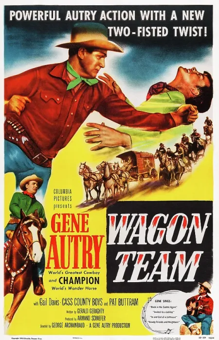 Framed Print : WAGON TEAM, US poster art, Gene Autry, (left), 1952