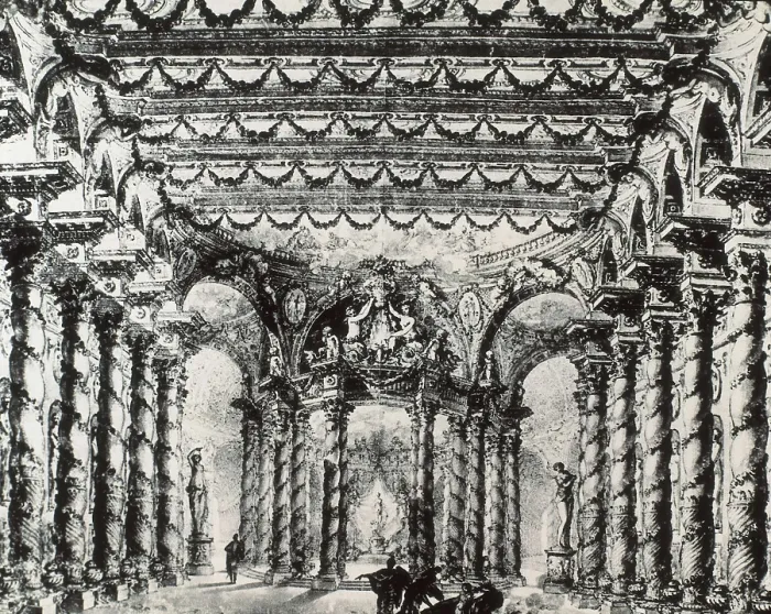 Framed Print : WAILLY, Charles de (1729-1798). Set design for 'Armida'. 1777. Scenery for the work 'Armida'. Engraving. AISA / Everett Collection**US SALES ONLY** Framed Print : WAILLY, Charles de (1729-1798). Set design for 'Armida'. 1777. Scenery for the work 'Armida'. Engraving. AISA / Everett Collection**US SALES ONLY**