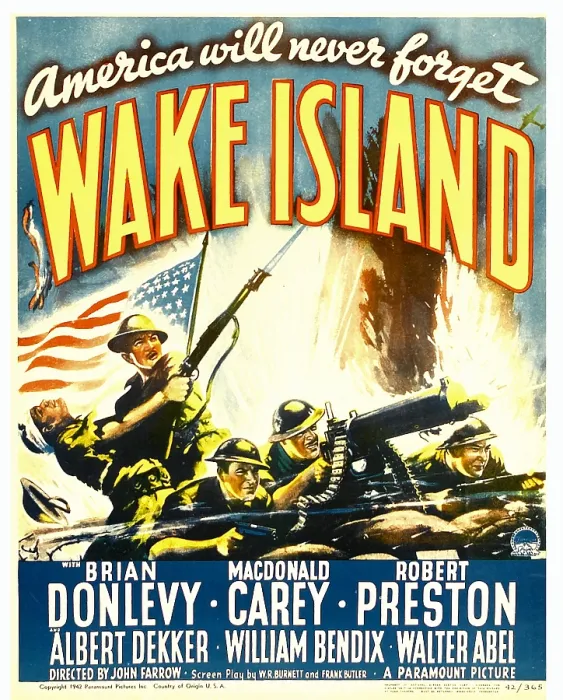Framed Print : WAKE ISLAND, window card, 1942