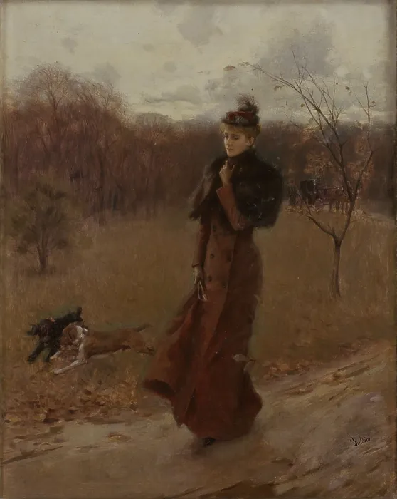 Framed Print : The walk in the park (La passeggiata nel parco), by Giovanni Boldini, c Framed Print : The walk in the park (La passeggiata nel parco), by Giovanni Boldini, c