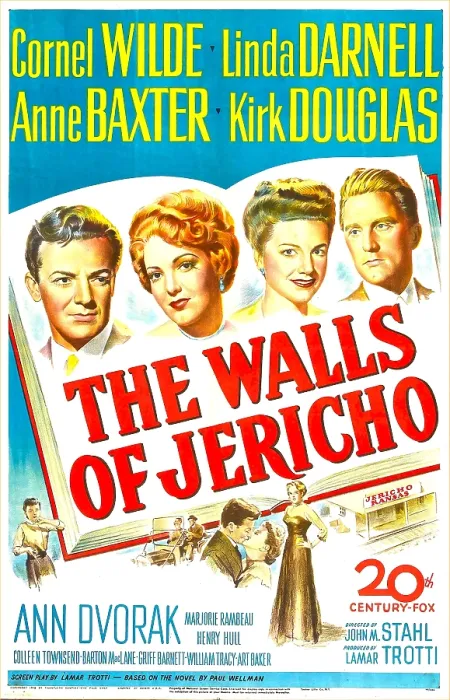 Framed Print : THE WALLS OF JERICHO, US poster, from left: Cornel Wilde, Linda Darnell, Anne Baxter, Kirk Douglas, 1948. 20th Century Fox, TM & Copyright / courtesy Everett Collection