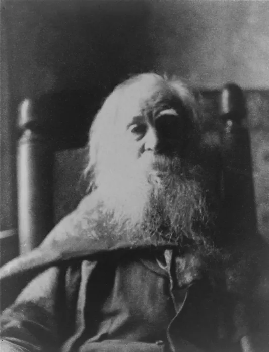 Framed Print : Walt Whitman (1819-1892) American poet, in 1991, the last year of his life. Photo by American painter, Thomas Eakins