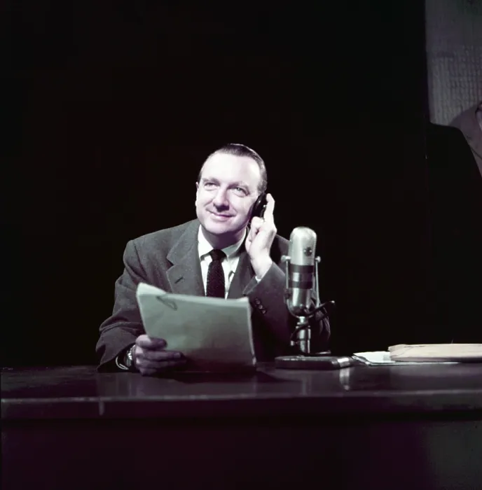 Framed Print : Walter Cronkite, 1950s