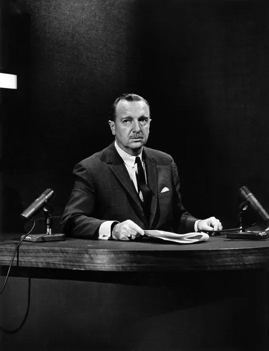 Framed Print : Walter Cronkite, ca. early 1960s