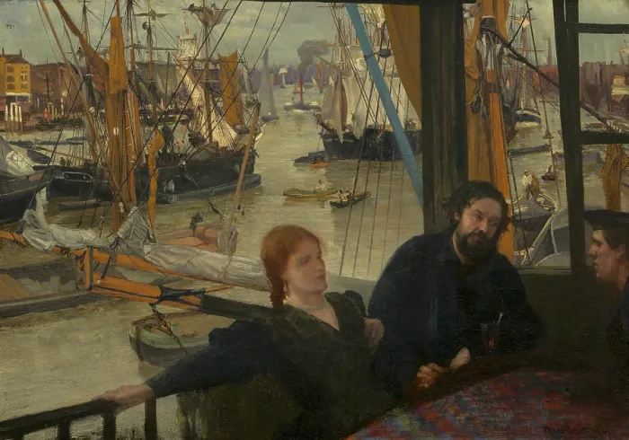Framed Print : Wapping, by James McNeill Whistler, 1860-64, American painting, oil on canvas