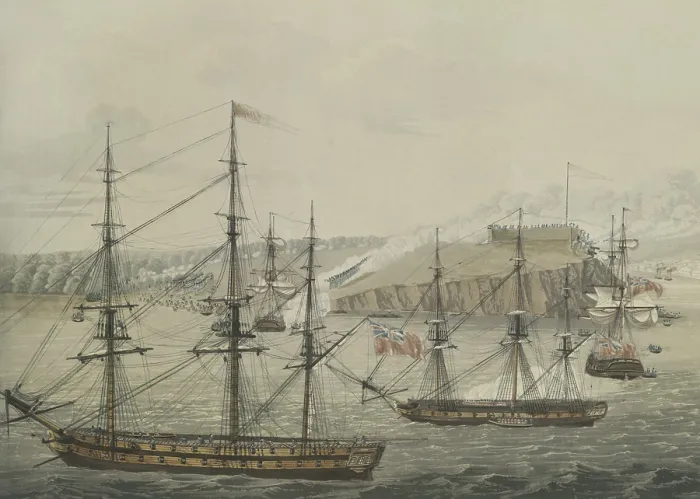 Framed Print : War of 1812. Battle of Fort Ontario at Oswego, New York State, May 6, 1814