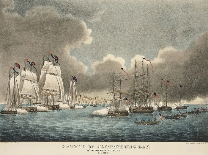 Framed Print : War of 1812. Battle of Plattsburgh, aka, Battle of Lake Champlain, Sept. 11, 1814 Framed Print : War of 1812. Battle of Plattsburgh, aka, Battle of Lake Champlain, Sept. 11, 1814
