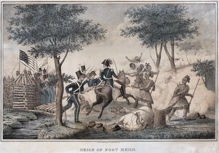 Framed Print : War of 1812. Siege of Fort Meigs, lasted 121 days, from April 28 to May 9, 1813 Framed Print : War of 1812. Siege of Fort Meigs, lasted 121 days, from April 28 to May 9, 1813