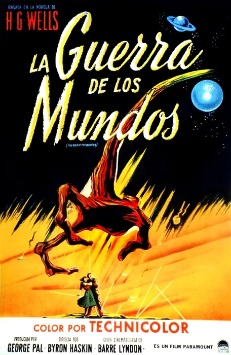 Framed Print : THE WAR OF THE WORLDS, (aka LA GUERRA DE LOS MUNDOS), Spanish poster art, from left: Ann Robinson, Gene Barry, 1953 Framed Print : THE WAR OF THE WORLDS, (aka LA GUERRA DE LOS MUNDOS), Spanish poster art, from left: Ann Robinson, Gene Barry, 1953