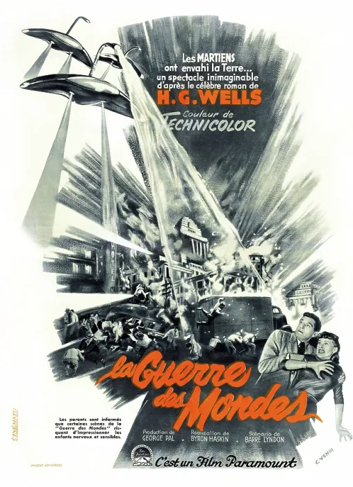 Framed Print : THE WAR OF THE WORLDS, (aka LA GUERRE DES MONDES), French poster art, 1953