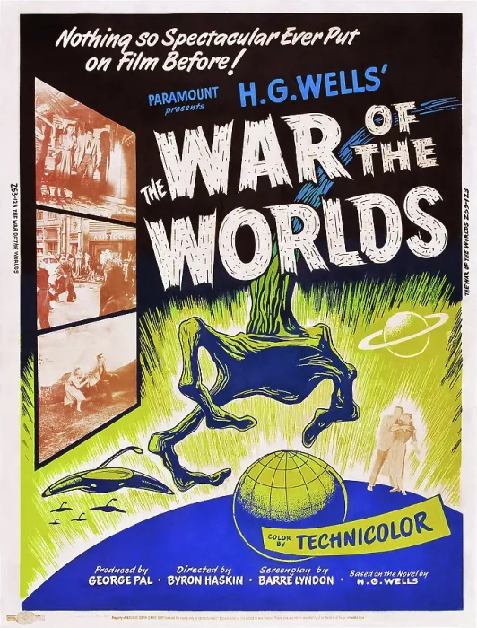 Framed Print : THE WAR OF THE WORLDS, poster art, 1953