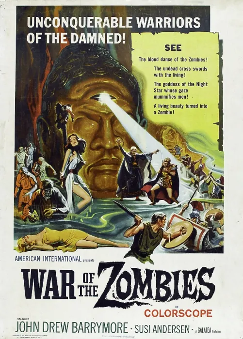 Framed Print : WAR OF THE ZOMBIES, (aka ROME AGAINST ROME, aka ROMA CONTRO ROMA), US poster art, 1964