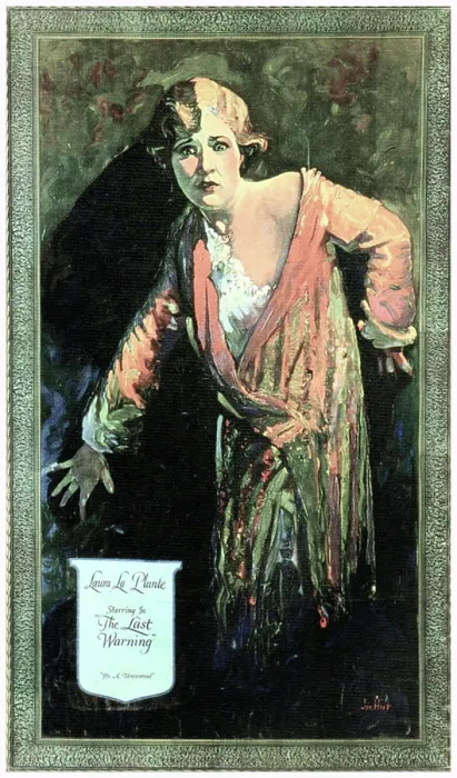 Framed Print : THE LAST WARNING, Laura La Plante on US poster art, 1929