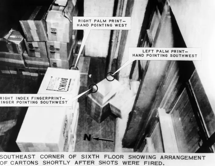 Framed Print : Warren Commission Exhibit. Lee Harvey Oswald's Sniper's nest