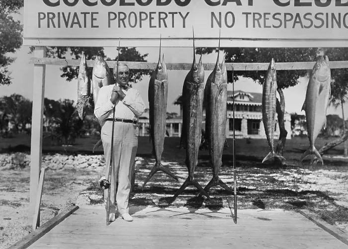 Framed Print : Warren Harding with fishing rod and fish at Cocolobo Cay Club, Adams Key, Florida. Ca. 1921-23. (BSLOC_2015_15_53) Framed Print : Warren Harding with fishing rod and fish at Cocolobo Cay Club, Adams Key, Florida. Ca. 1921-23. (BSLOC_2015_15_53)