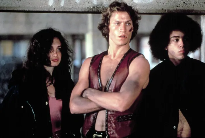 Framed Print : THE WARRIORS, Deborah Van Valkenburgh, Michael Beck, Marcellino Sanchez, 1979. (c)Paramount. Courtesy: Everett Collection