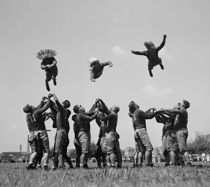 Framed Print : Washington Redskins training by flying thru the air, Aug, 28, 1937 Framed Print : Washington Redskins training by flying thru the air, Aug, 28, 1937