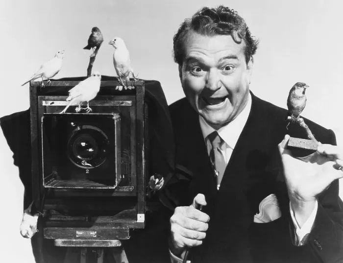 Framed Print : WATCH THE BIRDIE, Red Skelton, 1950 Framed Print : WATCH THE BIRDIE, Red Skelton, 1950
