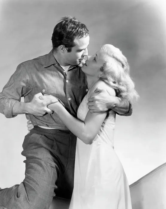 Framed Print : ON THE WATERFRONT, Marlon Brando, Eva Marie Saint, 1954