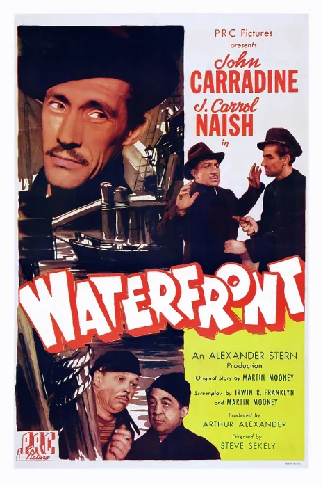 Framed Print : WATERFRONT, US poster art, top right: John Carradine; top, center: J. Carrol Naish, 1944