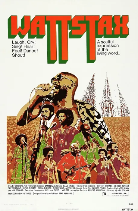 Framed Print : WATTSTAX, US poster art, from top, center: Isaac Hayes, Richard Pryor, Jesse Jackson, Rufus Thomas, Johnnie Taylor; bottom: Carla Thomas, the Staple Singers, 1973