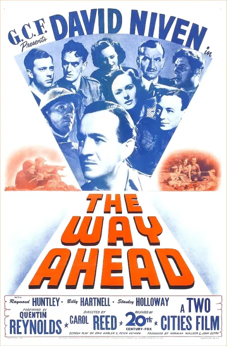 Framed Print : THE WAY AHEAD, (aka THE IMMORTAL BATALLION), US poster, David Niven (front and center), 1944. TM and copyright 20th Century Fox Film Corp