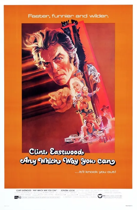 Framed Print : ANY WHICH WAY YOU CAN, US poster, Clint Eastwood (top), 1980, (c) Warner Brothers / courtesy Everett Collection