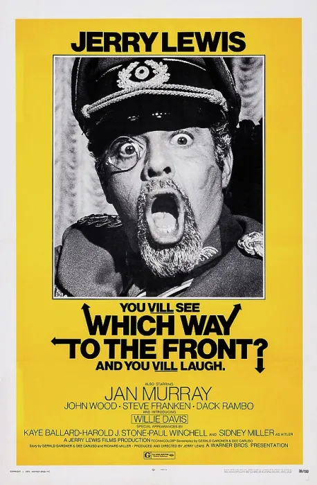 Framed Print : WHICH WAY TO THE FRONT?, US poster art, Jerry Lewis, 1970