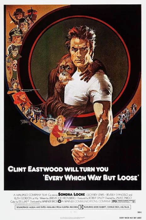 Framed Print : EVERY WHICH WAY BUT LOOSE, US poster, Clint Eastwood, 1978. Warner Bros. / courtesy Everett Collection