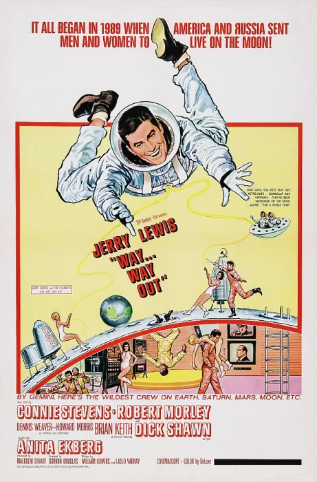 Framed Print : WAY... WAY OUT, US poster art, Jerry Lewis, 1966, TM & Copyright 20th Century Fox Film Corp. All rights reserved / courtesy Everett Collection Framed Print : WAY... WAY OUT, US poster art, Jerry Lewis, 1966, TM & Copyright 20th Century Fox Film Corp. All rights reserved / courtesy Everett Collection