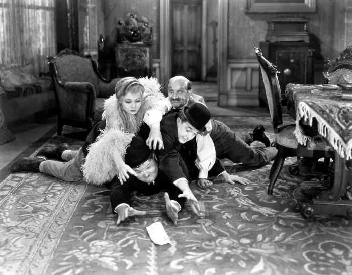 Framed Print : WAY OUT WEST, Sharon Lynn, Oliver Hardy, Stan Laurel, James Finlayson, 1937