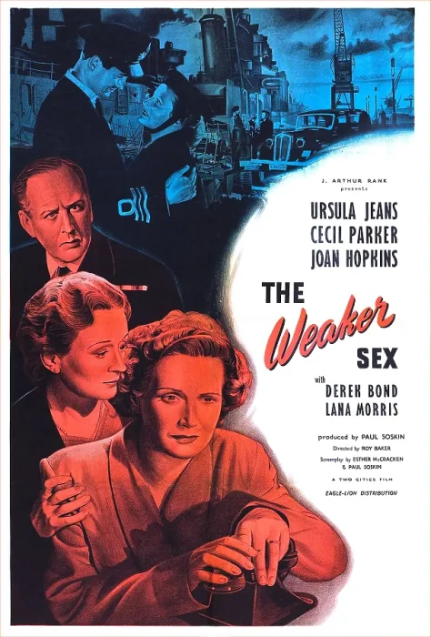Framed Print : THE WEAKER SEX, British poster, from top: Cecil Parker, Joan Hopkins, Ursula Jeans, 1948